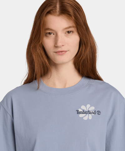 Playera gráfica de manga corta para Mujer, Azul