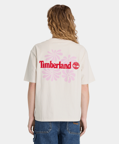 Playera gráfica de manga corta para Mujer, Beige