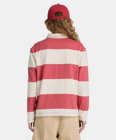 Polo de manga larga Rugby para Mujer, Rojo