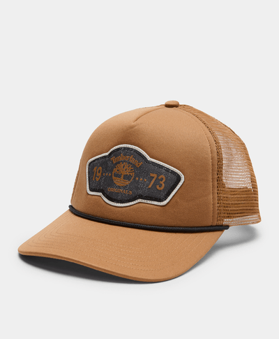 Gorra Trucker con logo bordado, Amarillo