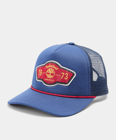 Gorra Trucker con logo bordado, Azul