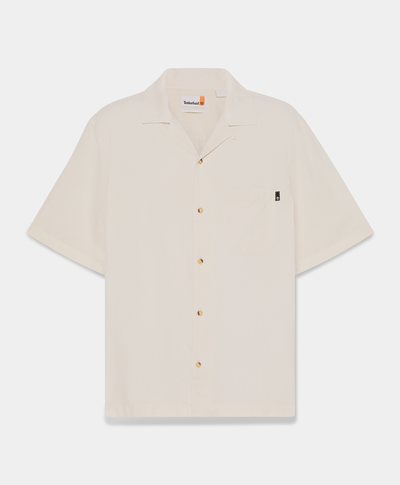Camisa de manga corta de mil rayas para Hombre, Beige