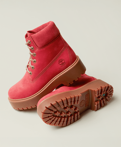 Botas Stone Street Impermeables con Plataforma para Mujer, Rojo