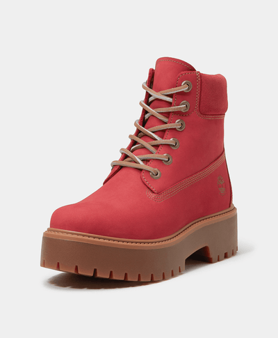 Botas Stone Street Impermeables con Plataforma para Mujer, Rojo