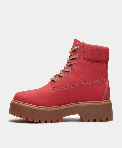 Botas Stone Street Impermeables con Plataforma para Mujer, Rojo