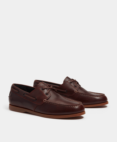 Zapatos Nauticos Boat Shoes Cedar Bay Essential para Hombre, Café