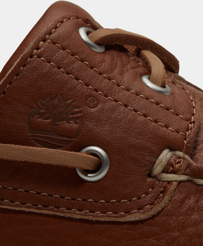 Zapatos Nauticos Boat Shoes Lake House clásicos de dos ojales para Hombre, Café