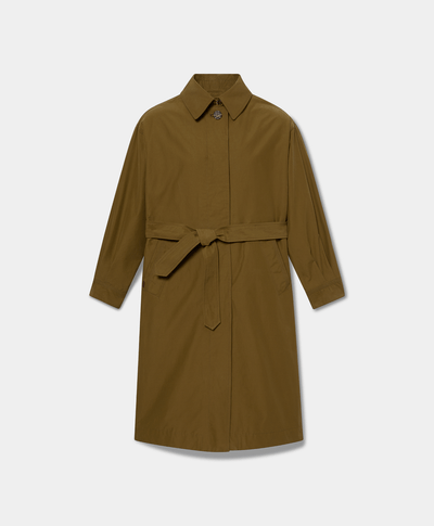 Abrigo Largo Impermeable para Mujer, Verde