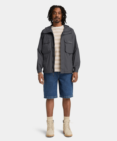 Chamarra con gorro para Hombre, Negro