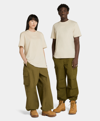 Playera Authentic Fit Con Logo Unisex, Beige