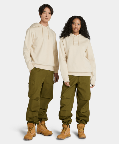 Sudadera Brushback Logo Authentic Fit Unisex, Beige