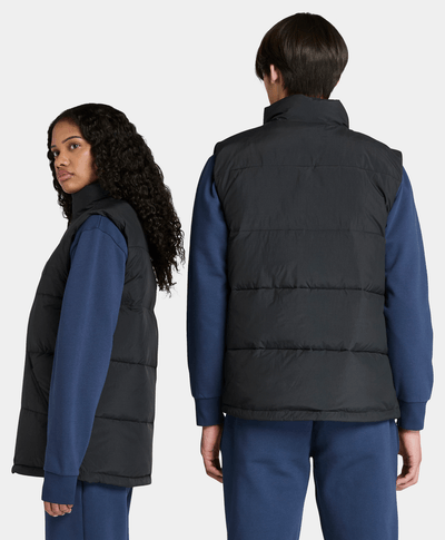 Chaleco Puffer Con Logo De Silicon Unisex, Negro