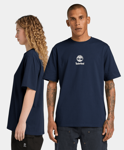 Playera para Hombre Stack Logo de manga corta, Azul