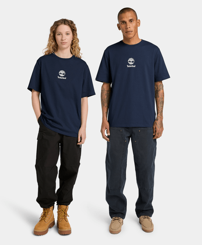 Playera para Hombre Stack Logo de manga corta, Azul