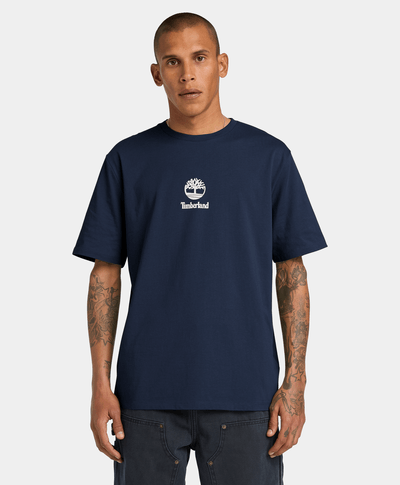 Playera para Hombre Stack Logo de manga corta, Azul