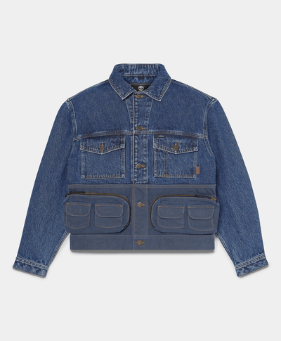 Chamarra de Mezclilla Híbrida, Azul