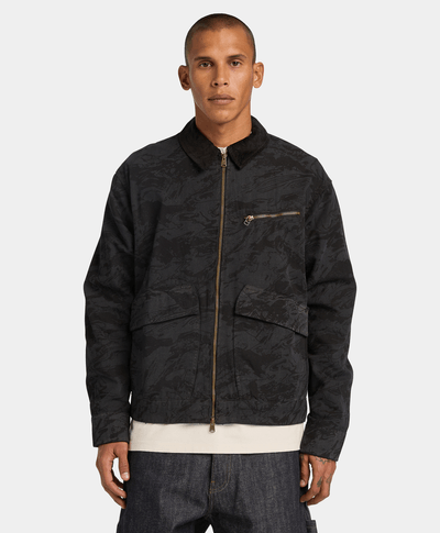 Chamarra Strafford con estampado láser Unisex, Negro