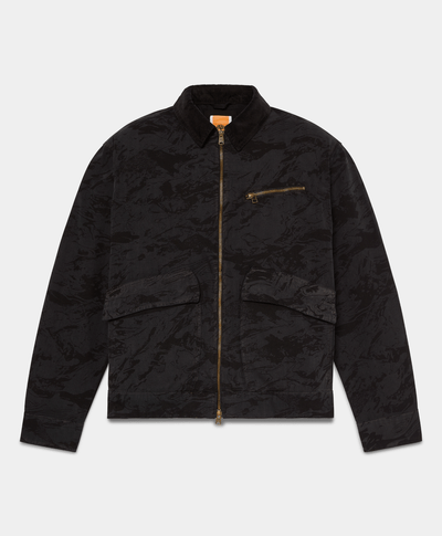 Chamarra Strafford con estampado láser Unisex, Negro