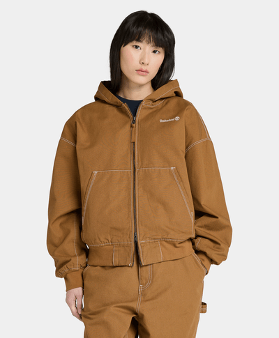 Chamarra Bomber De Lona Unisex, Amarillo