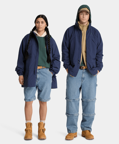 Chamarra convertible con cierre de nylon Timberland™ x BEAMS, Azul