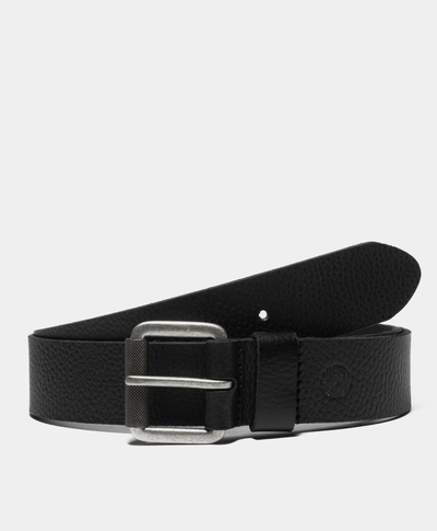 Cinturón de piel texturizada de 40 mm para Hombre, Negro