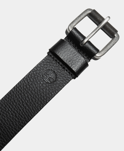 Cinturón de piel texturizada de 40 mm para Hombre, Negro