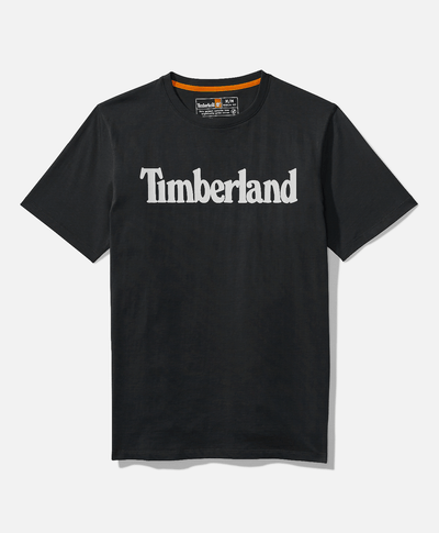 Playera manga corta con Logo para Hombre, Negro
