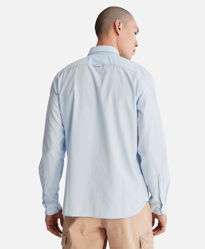 Camisa manga larga Ela River Elevated Oxford Solid Slim para Hombre, Azul