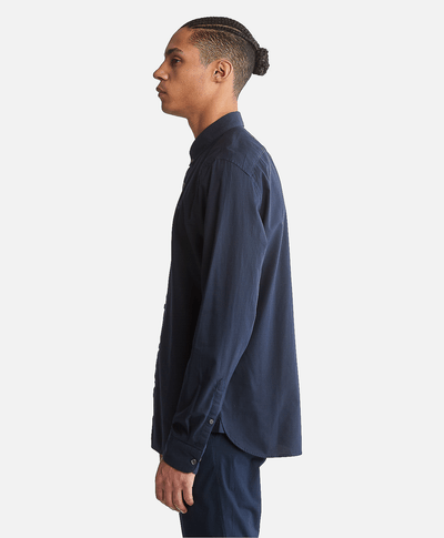 Camisa manga larga Ela River Elevated Oxford Solid Slim para Hombre, Azul