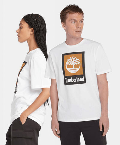 Playera Colored de manga corta unisex, Blanco