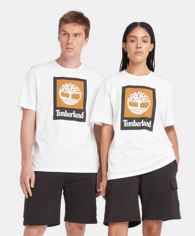 Playera Colored de manga corta unisex, Blanco