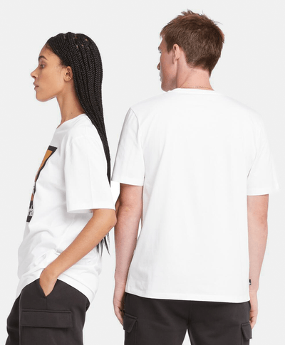 Playera Colored de manga corta unisex, Blanco
