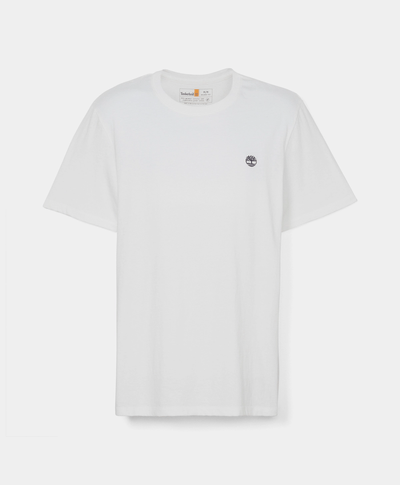 Playera con logo en el pecho para hombre, Blanco