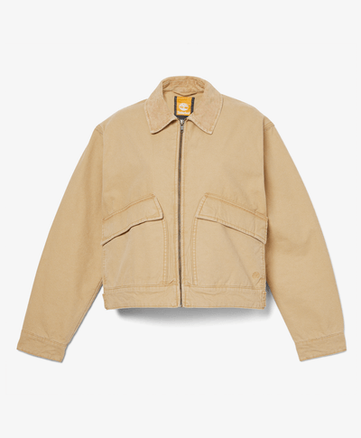 Chamarra Strafford Washed Canvas para mujer, Amarillo