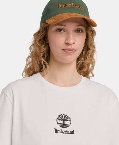 Playera unisex de manga corta Small Logo Print, Blanco