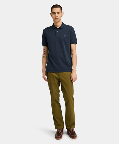 Camisa Polo para hombre Oyster River con logo, Azul