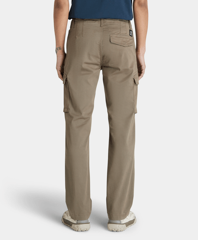 Pantalon Cargo De Twill Straight Fit Para Hombre, Café