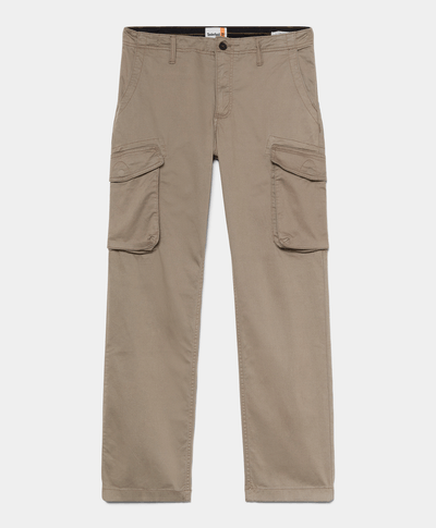 Pantalon Cargo De Twill Straight Fit Para Hombre, Café