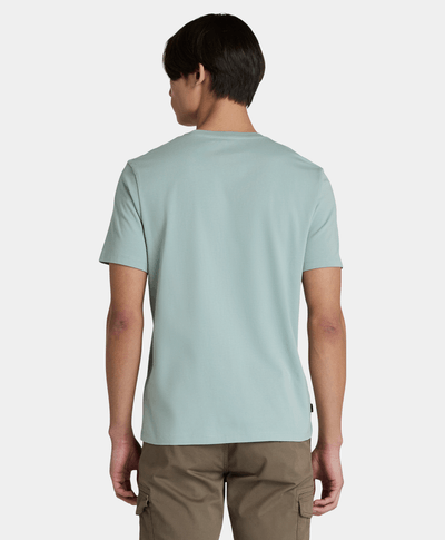 Playera Regular Fit Con Logo Floral Para Hombre, Verde/Azul