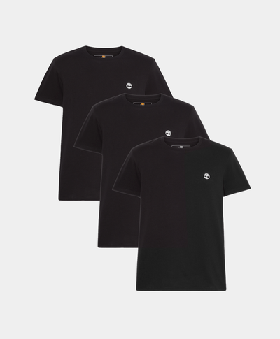3 Pack Playeras Slim Fit Para Hombre, Negro