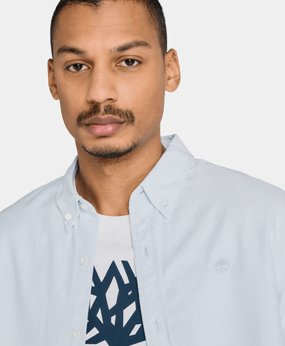 Camisa Oxford Regular Fit Para Hombre, Azul