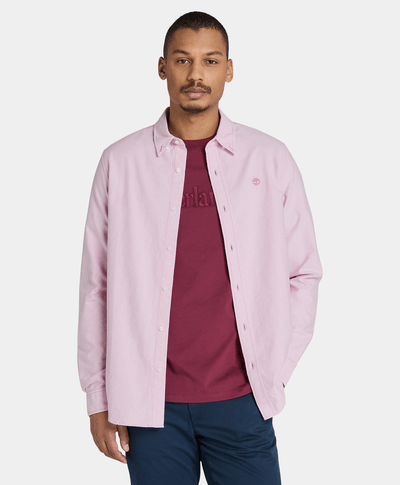 Camisa Oxford Regular Fit Para Hombre, Rosa