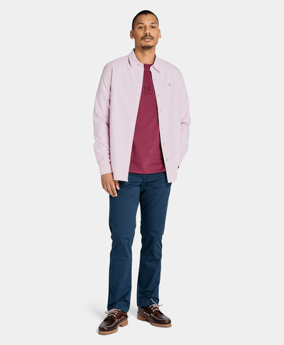 Camisa Oxford Regular Fit Para Hombre, Rosa
