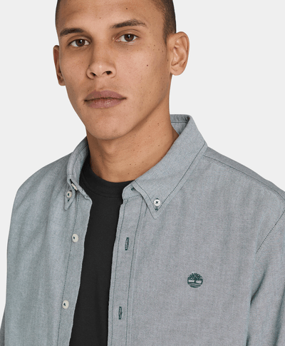 Camisa Oxford Slim Fit Para Hombre, Verde