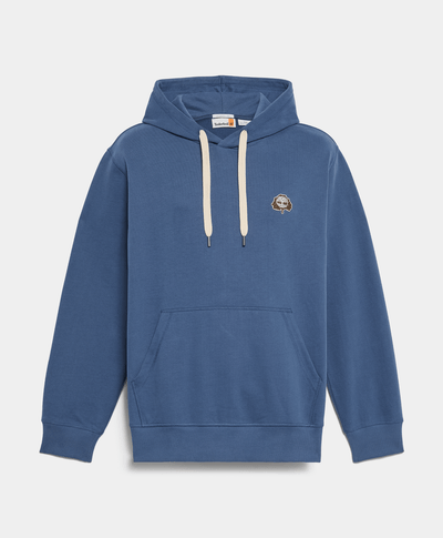 Sudadera Authentic Fit Con Parche Bordado Para Hombre, Azul