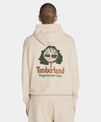 Sudadera Authentic Fit Con Parche Bordado Para Hombre, Beige