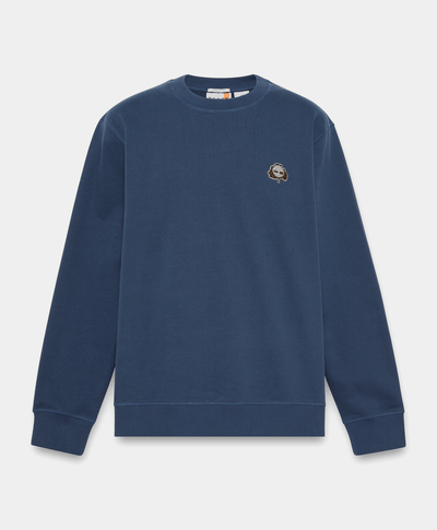 Sudadera Authentic Fit Con Parche Bordado Unisex, Azul