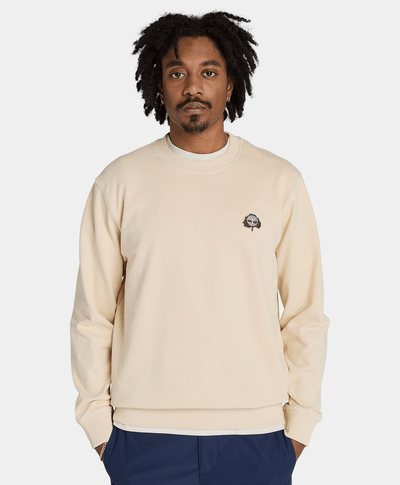 Sudadera Authentic Fit Con Parche Bordado Unisex, Beige