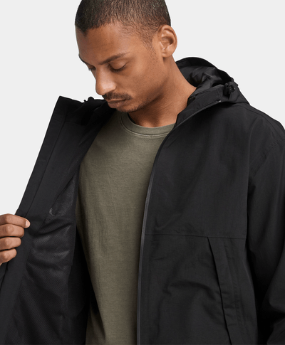 Chamarra Parka Impermeable Waterproof Para Hombre, Negro