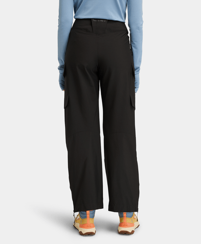 Pantalones De Senderismo StraIght Fit Para Mujer, Negro